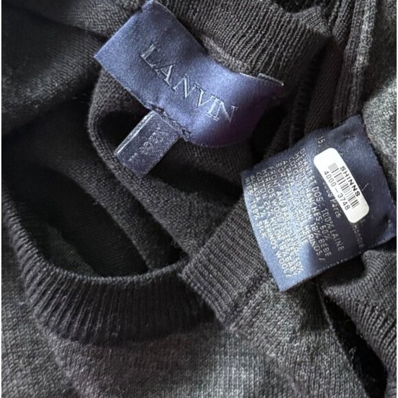 size XL mens Lanvin colorblock lightweight sweater merino wool Italy - Picture 8 of 9